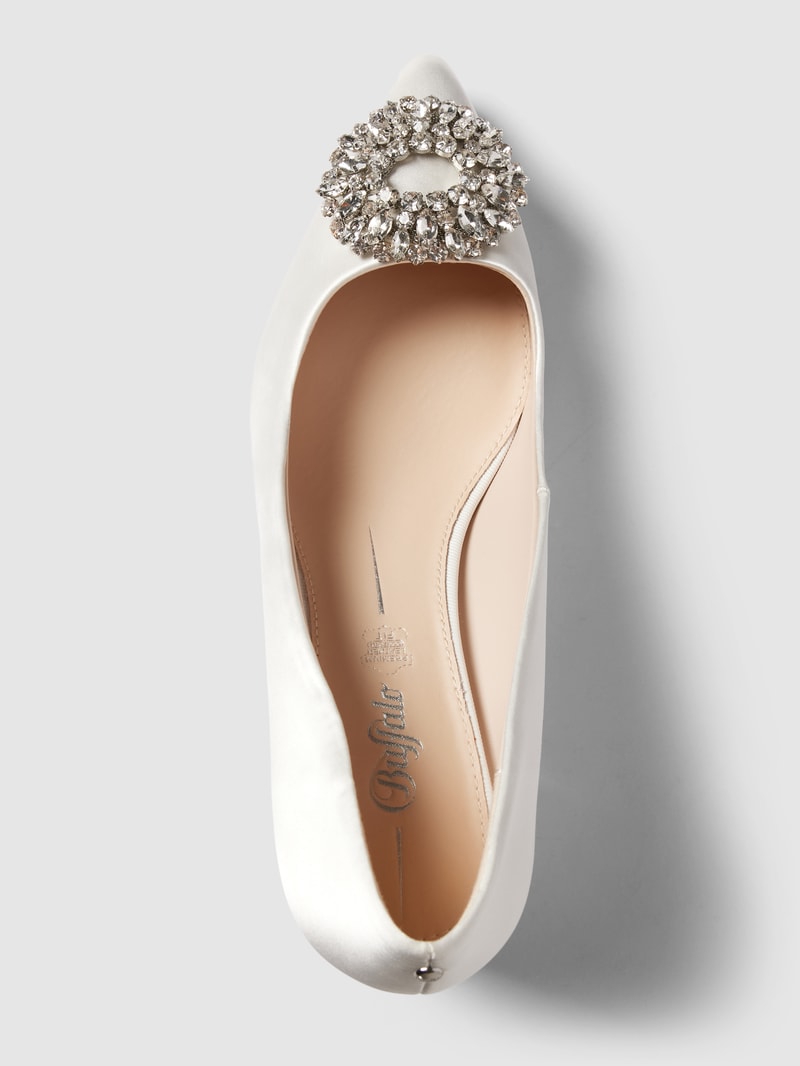 Brautschuhe mit Ziersteinbesatz Modell 'ROBYN GLAM' in offwhite