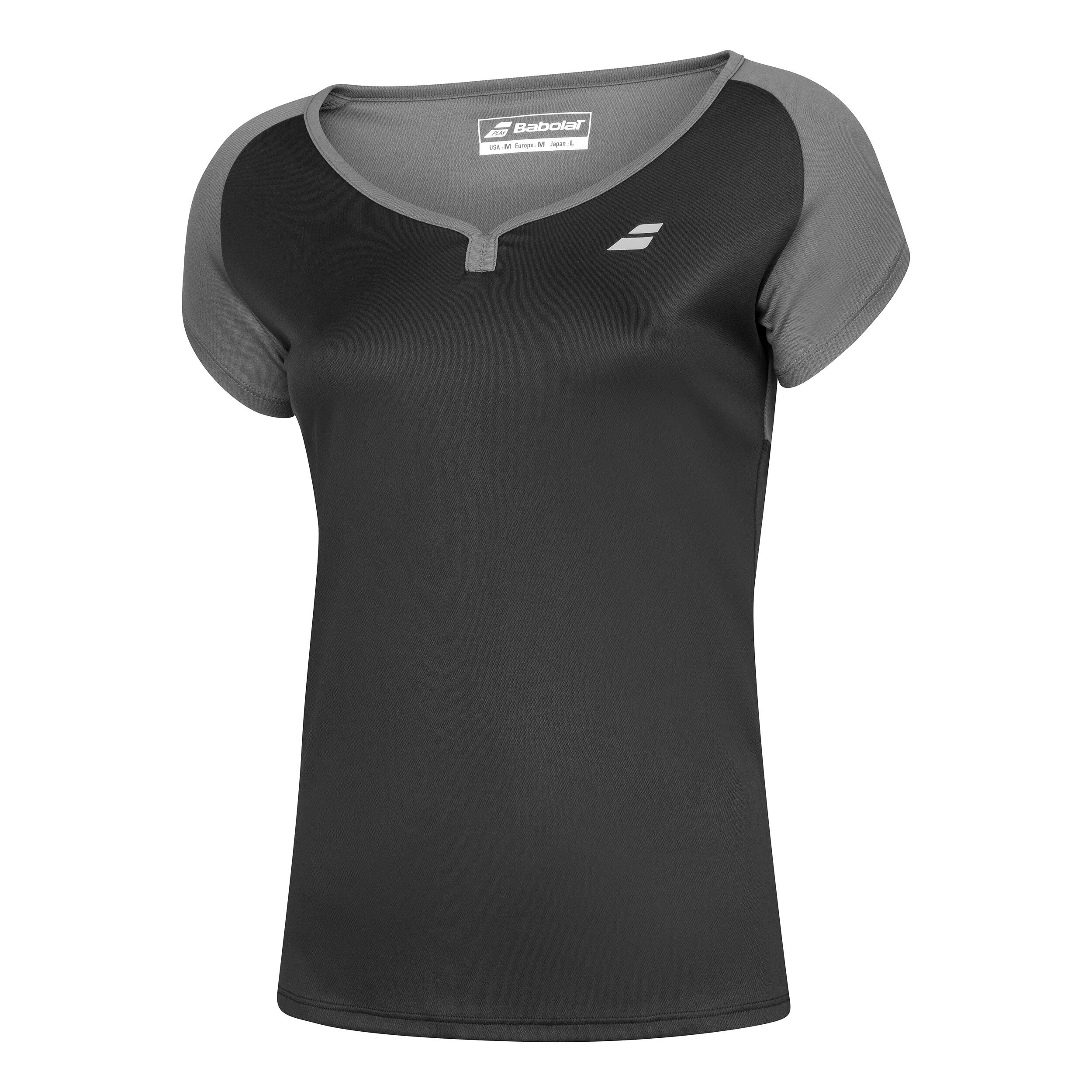 Play Capsleeve T-Shirt Damen - Schwarz, Grau
