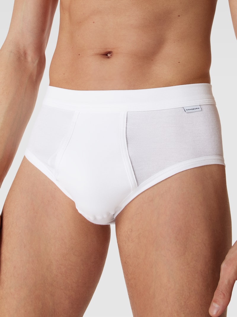 Slip mit Label-Detail in weiß