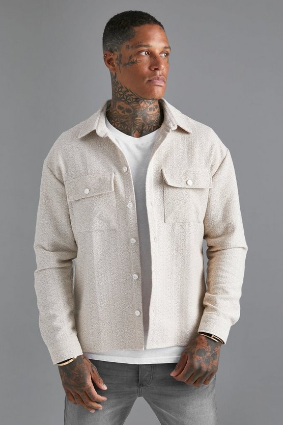 Kastiges Bouclee-Overshirt