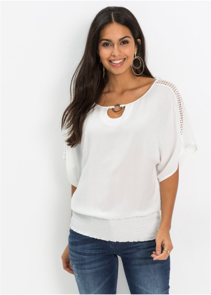 Bluse mit Spitze