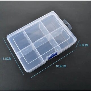 MK3 Sortierhilfe / Token Case / Plastik Box 16,4 x 11,8 x 5,8 cm (6 Fächer)