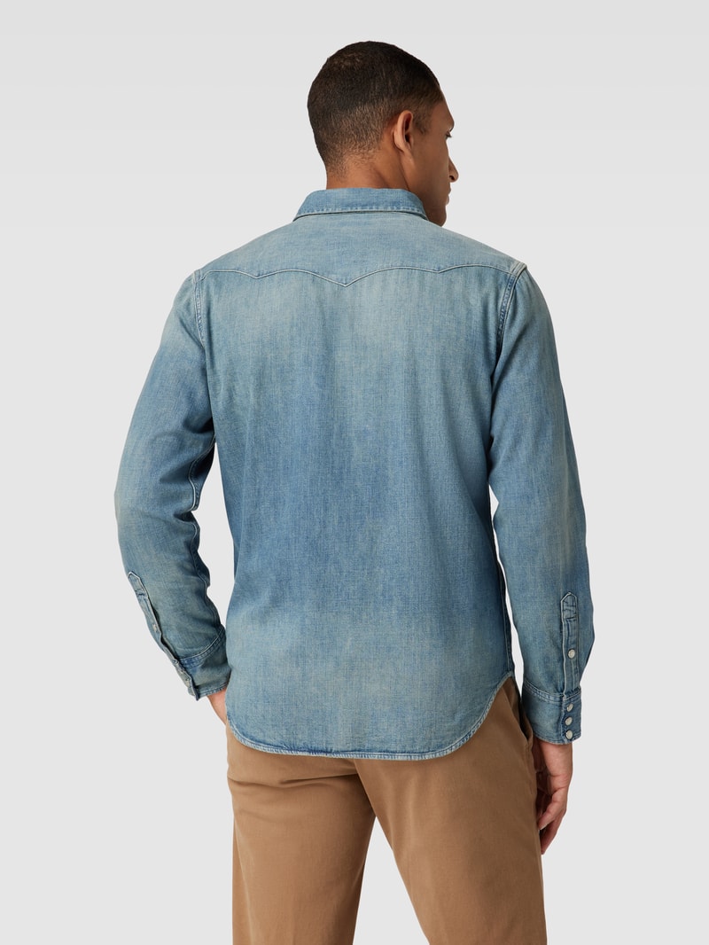 Regular Fit Jeanshemd mit Brusttaschen Modell 'ICON' in jeans