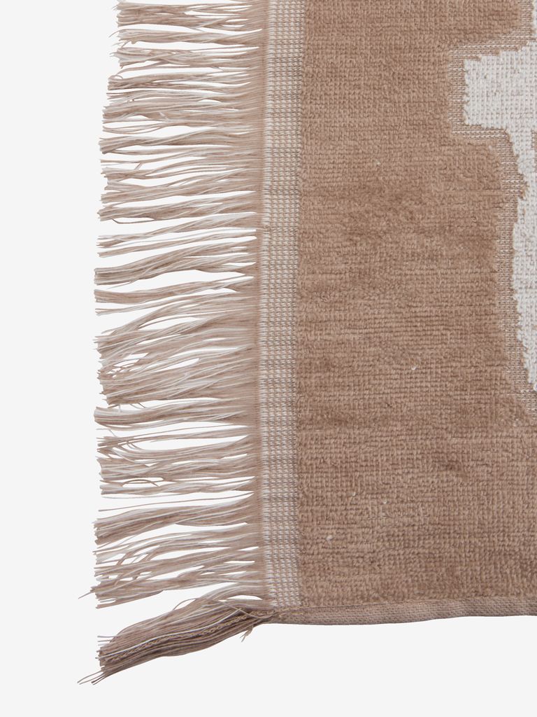 ROSENFORS gullfarget strandhåndkle 80x160 cm mørk sand
