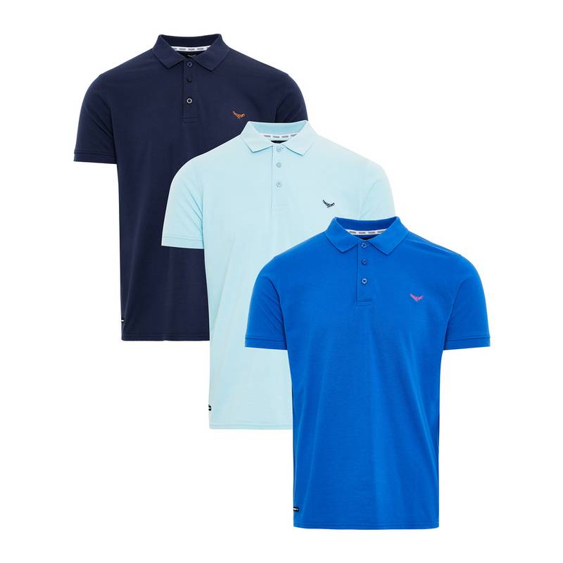 Threadbare THB Polo Dami Pk B 3PK Poloshirt Herren