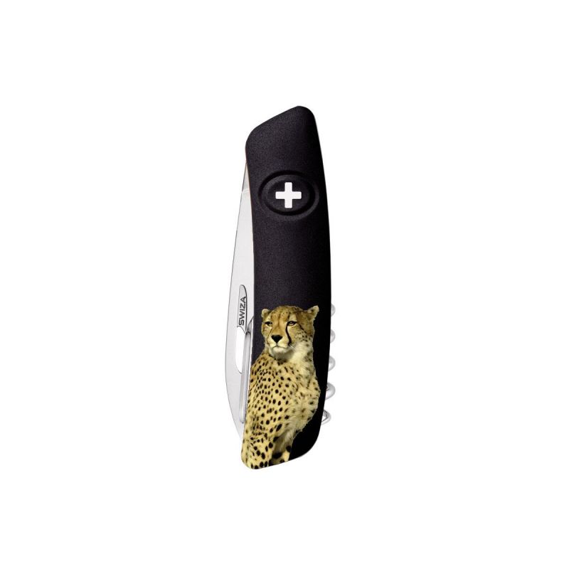 Swiza TT03 Tick Tool Wildlife Cheetah Black, Schweizer Taschenmesser made in Swiss