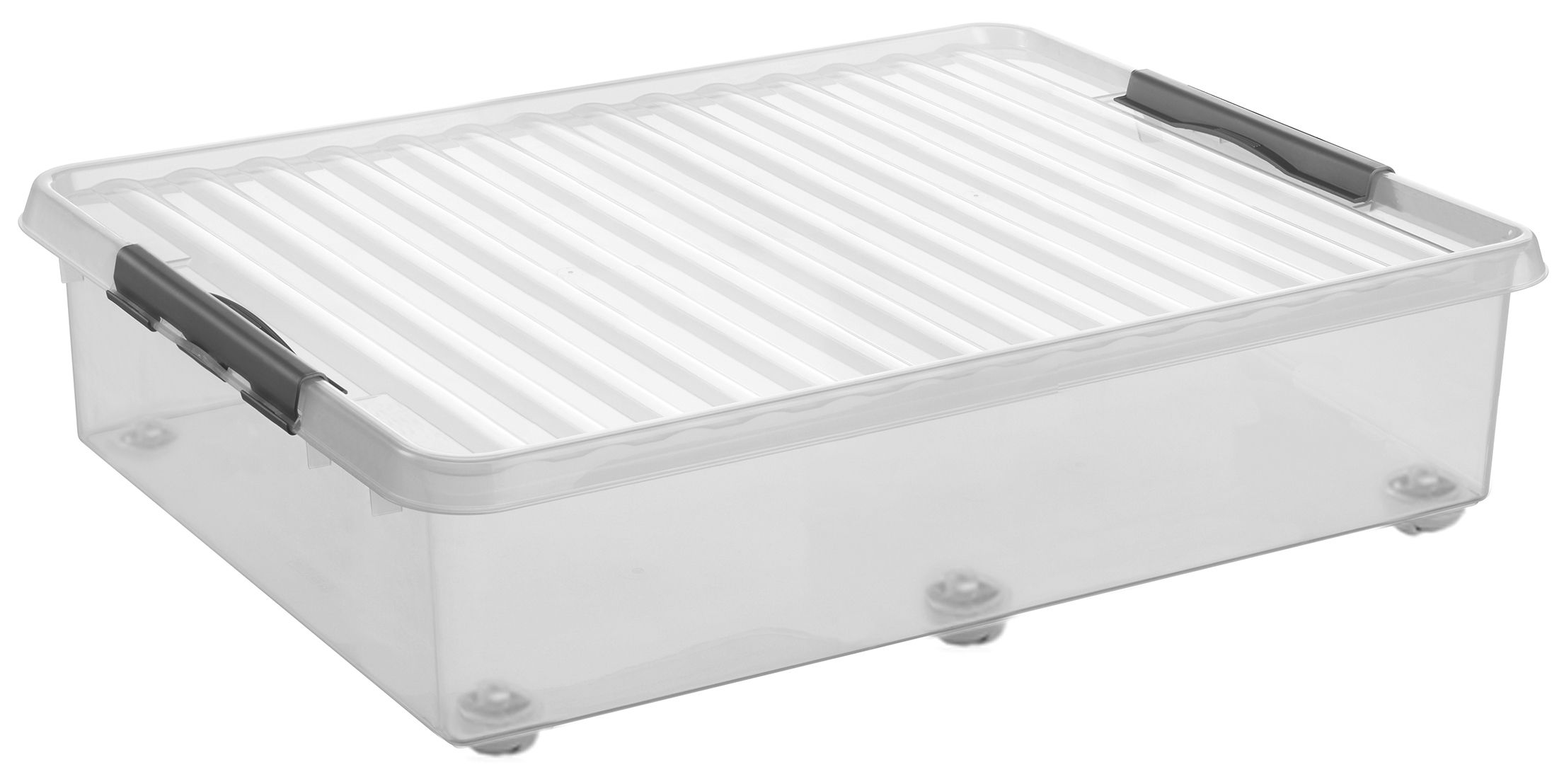 Sunware Q-line 60 Liter transparent graue Rollerbox
