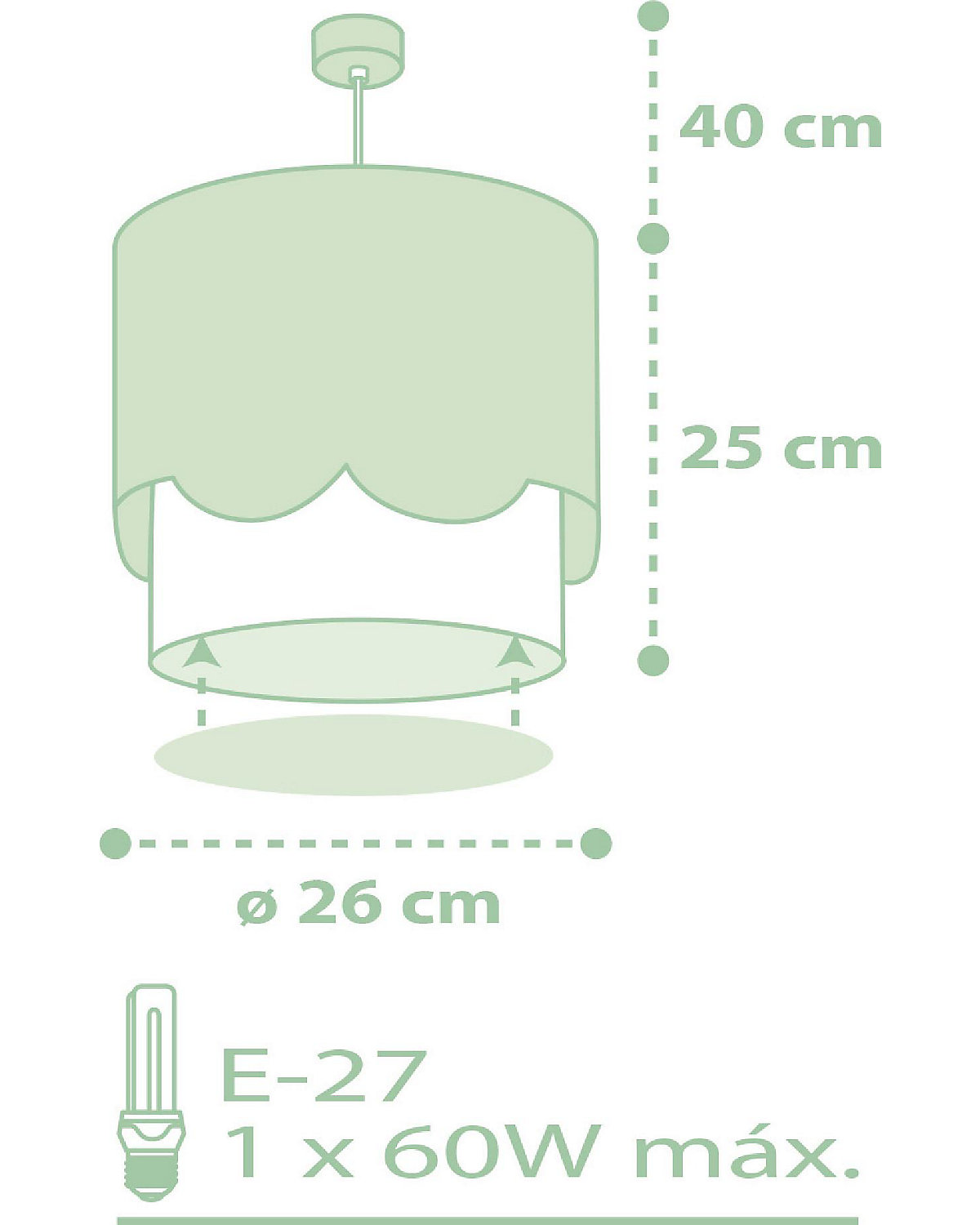 Hängeleuchte Sweet Love, green