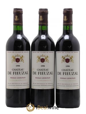 Château de Fieuzal Cru Classé de Graves  1998 - Lot de 3 Bouteilles