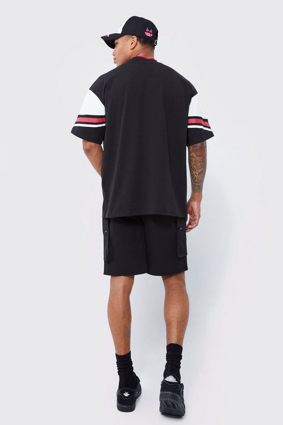 Lockere elastische Stretch Cargo-Shorts