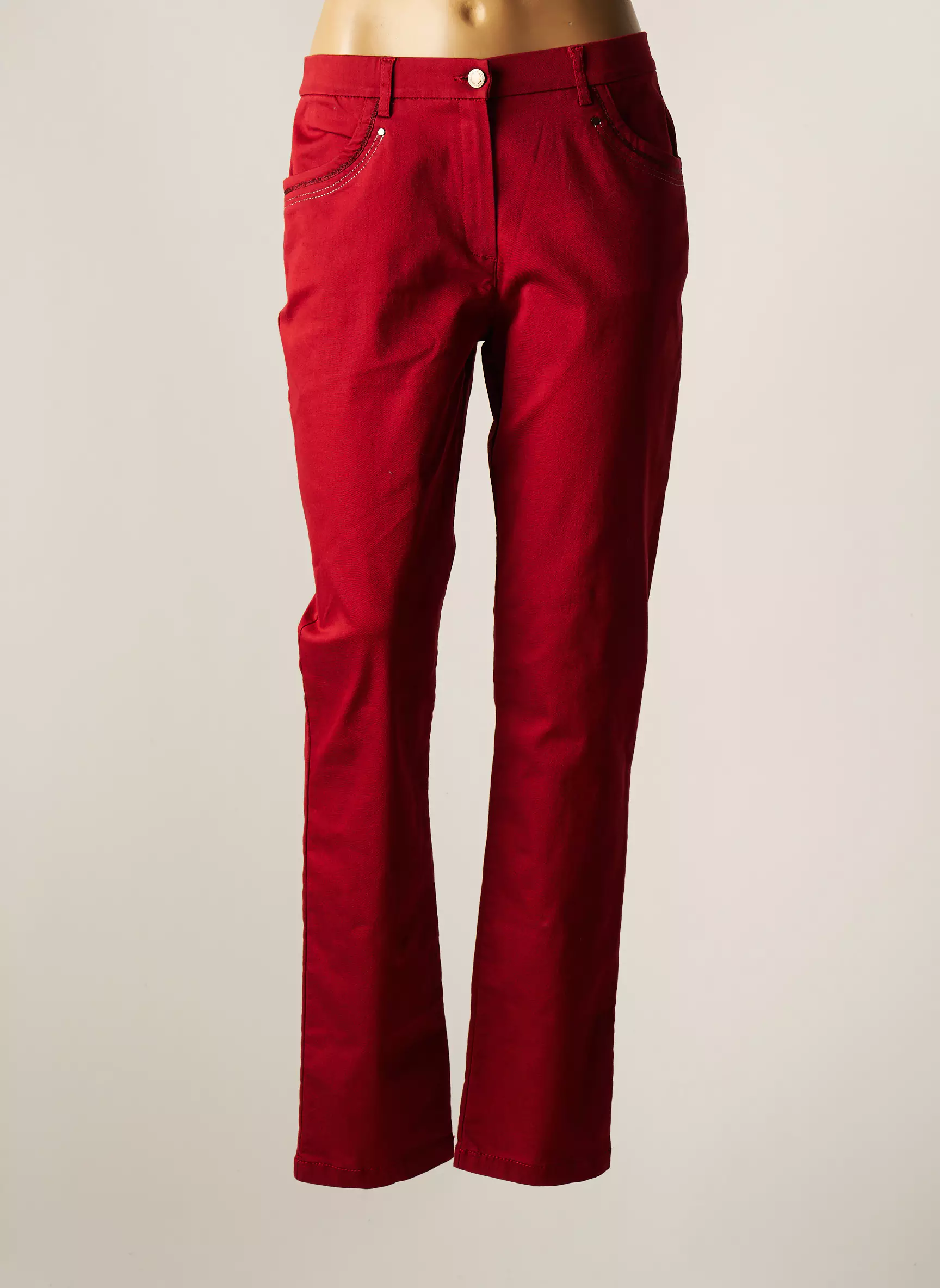 Christine Laure Pantalons Droits Femme couleur rouge