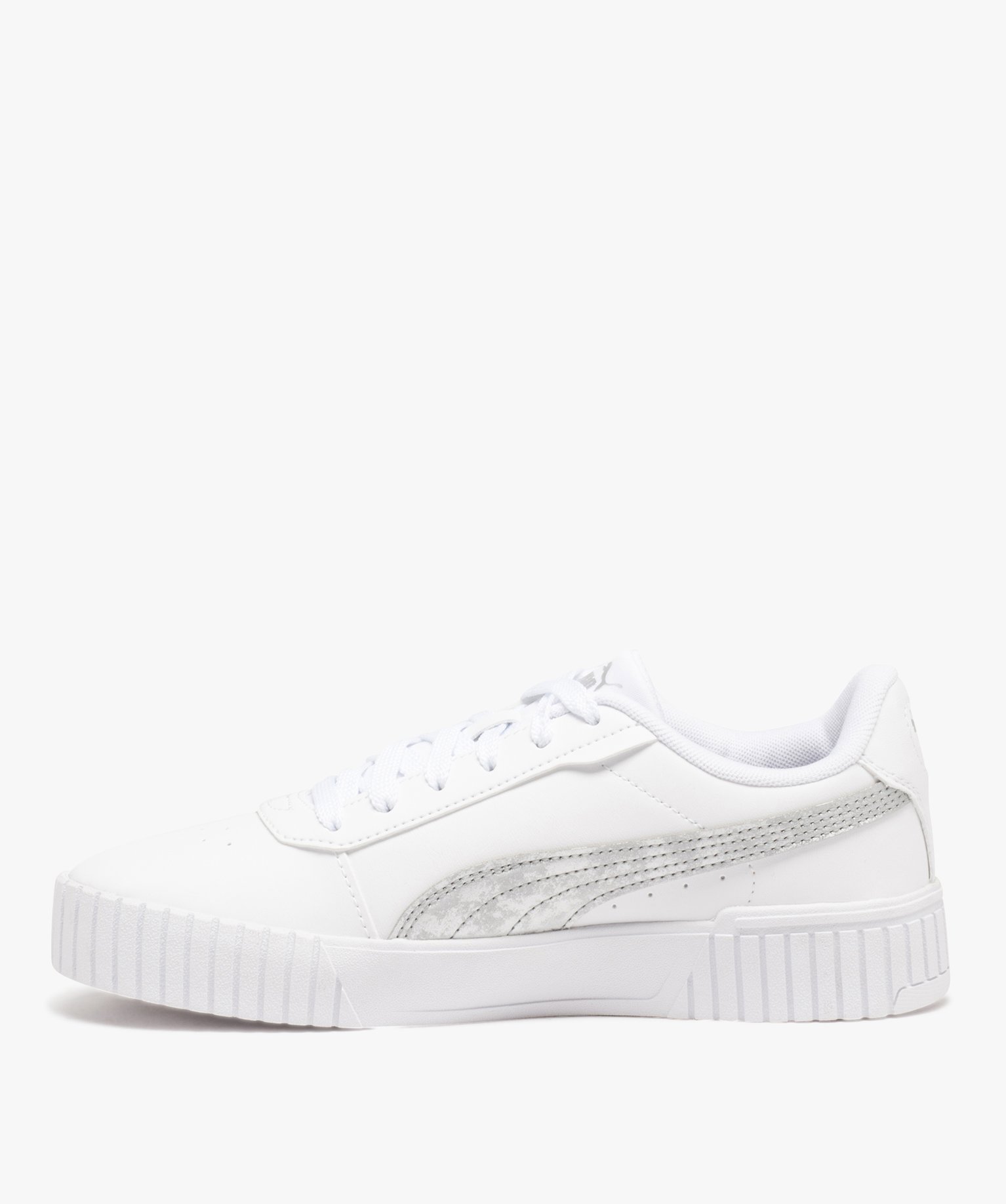 Baskets femme à bande métallisée - Puma blanc | GEMO