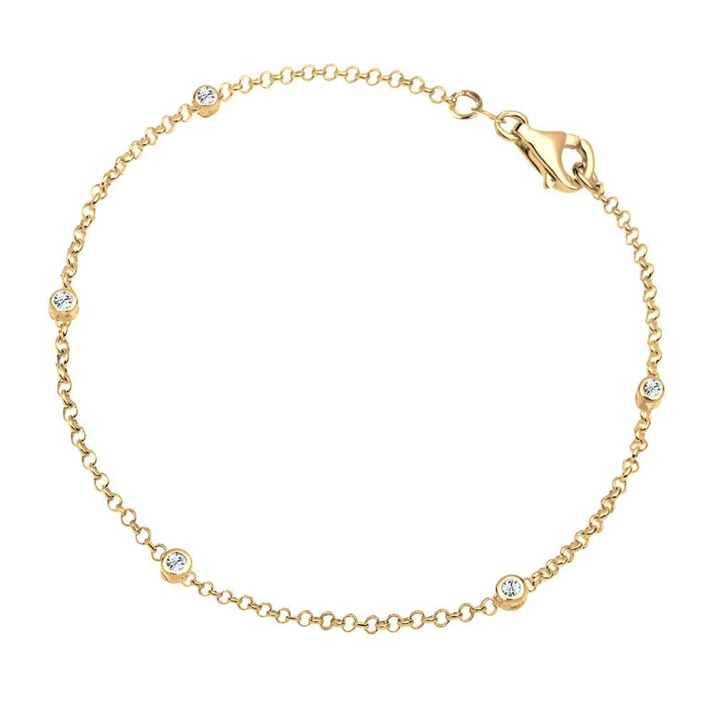 Elli Elli Bracelet Femmes Basic Filigrane Combinable avec cristaux en argent sterling  Bracelet