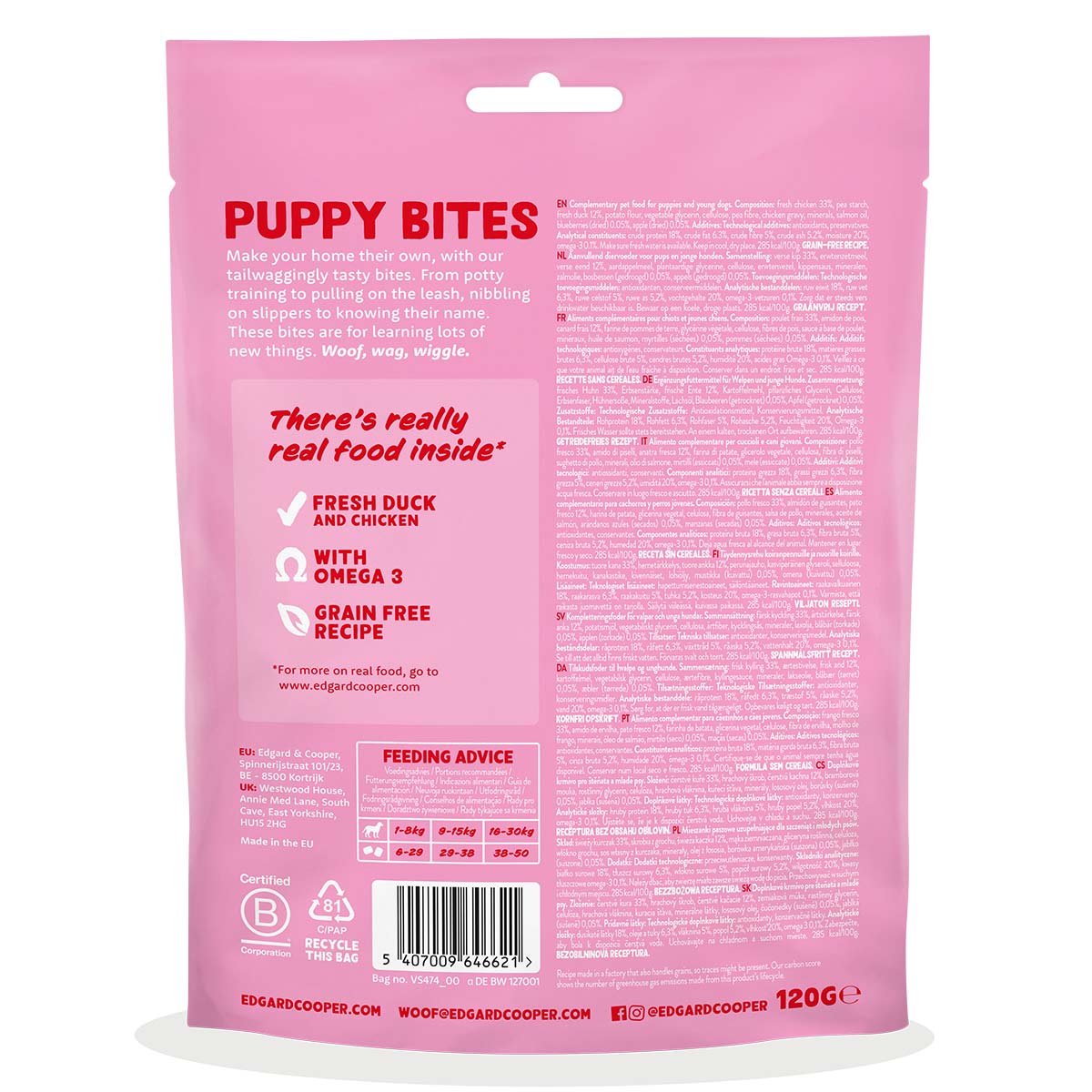 Erdgard&Cooper Bites Ente u. Huhn Family Pack 120g bei ZooRoyal