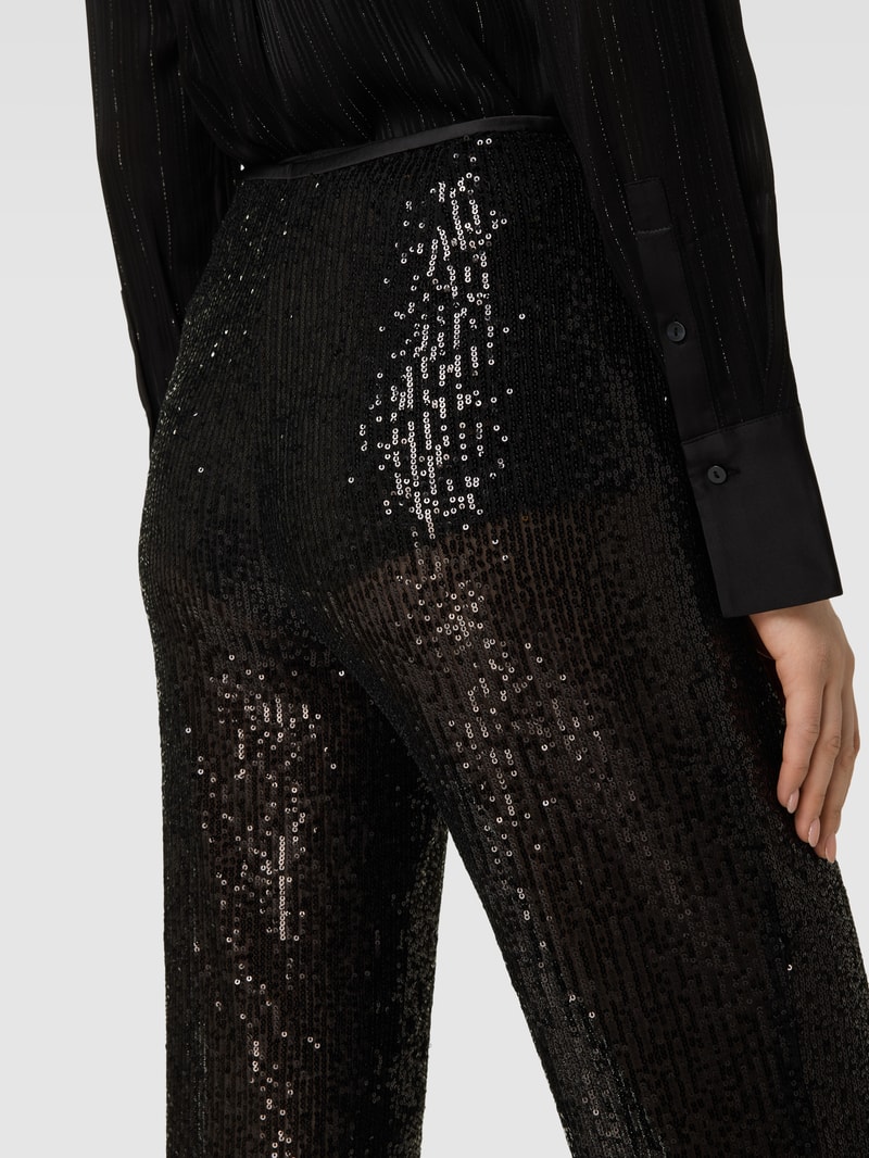Hose mit Stretch-Anteil Modell 'GLITTER' in black