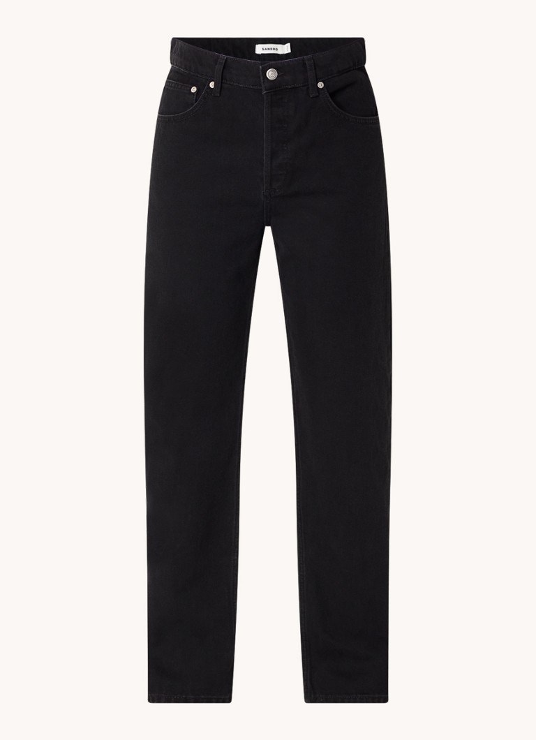 Pantaloni cowboy drepți Sandro cu imprimeu distressed colorat