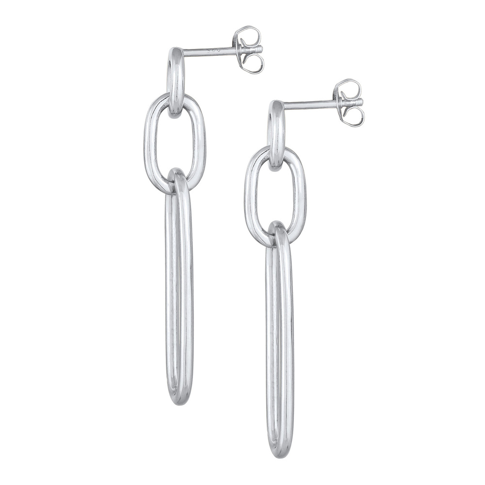 Elli Elli Boucles d'Oreilles Femmes Pendentif d'oreilles Maillons Aspect des Chaîne Ba Boucles d'oreilles