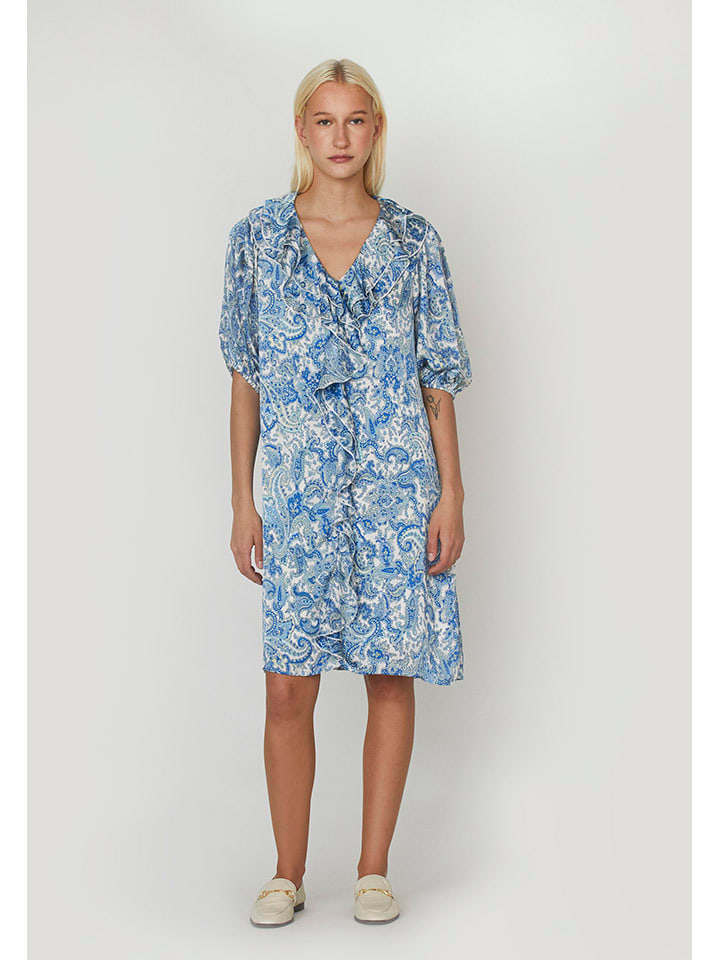 SisterS point Kleid in Blau/ Weiß günstig kaufen