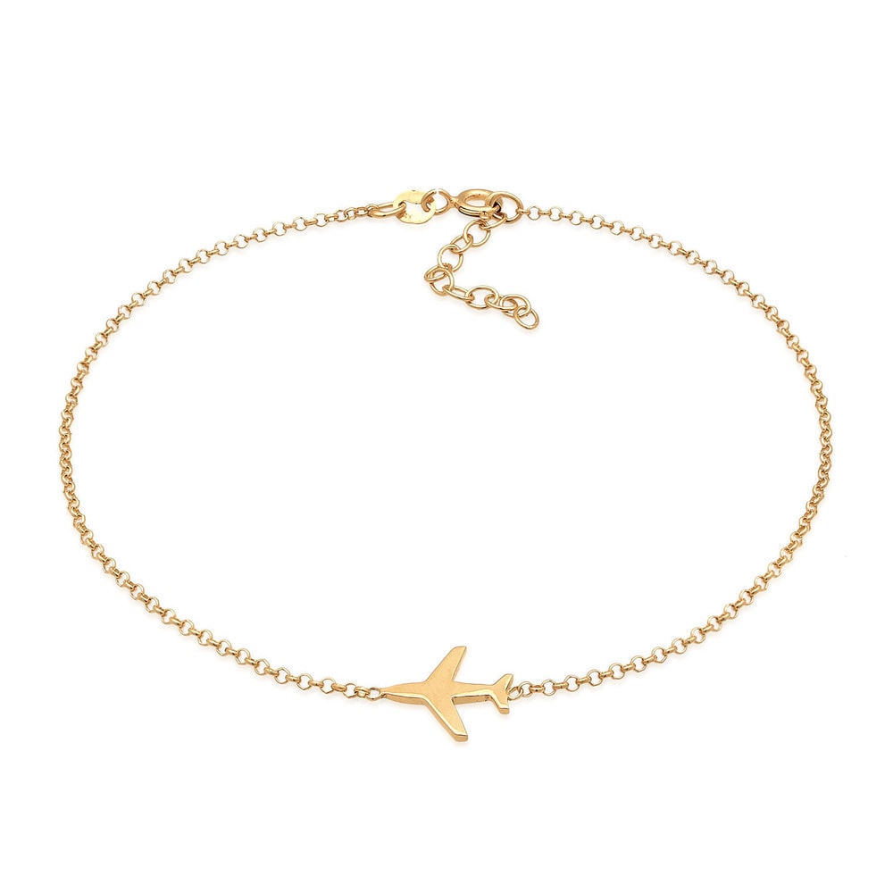 Elli Elli Bracelet de Cheville Femmes bracelet de cheville avion symbole voyage basiqu Bijoux