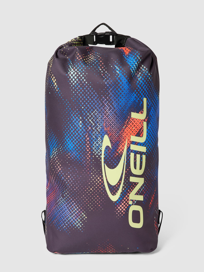 Rucksack mit Label-Patch in schwarz
