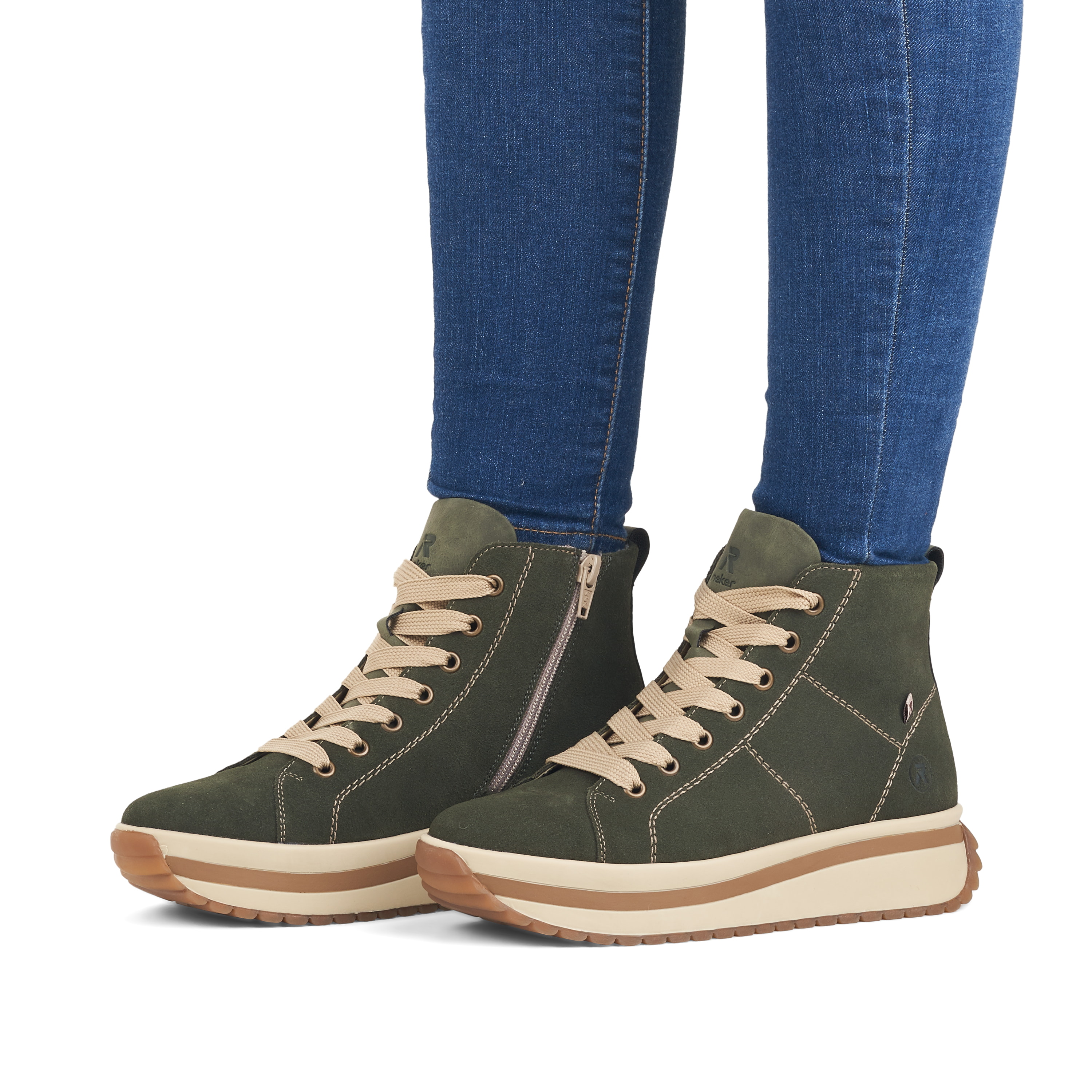 Rieker Damen Sneaker High khaki