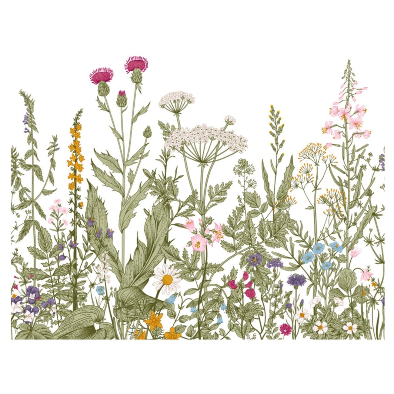 Fenstersticker Selbstklebender Wandaufkleber mit botanischer Blumendekoration, Union Reisen