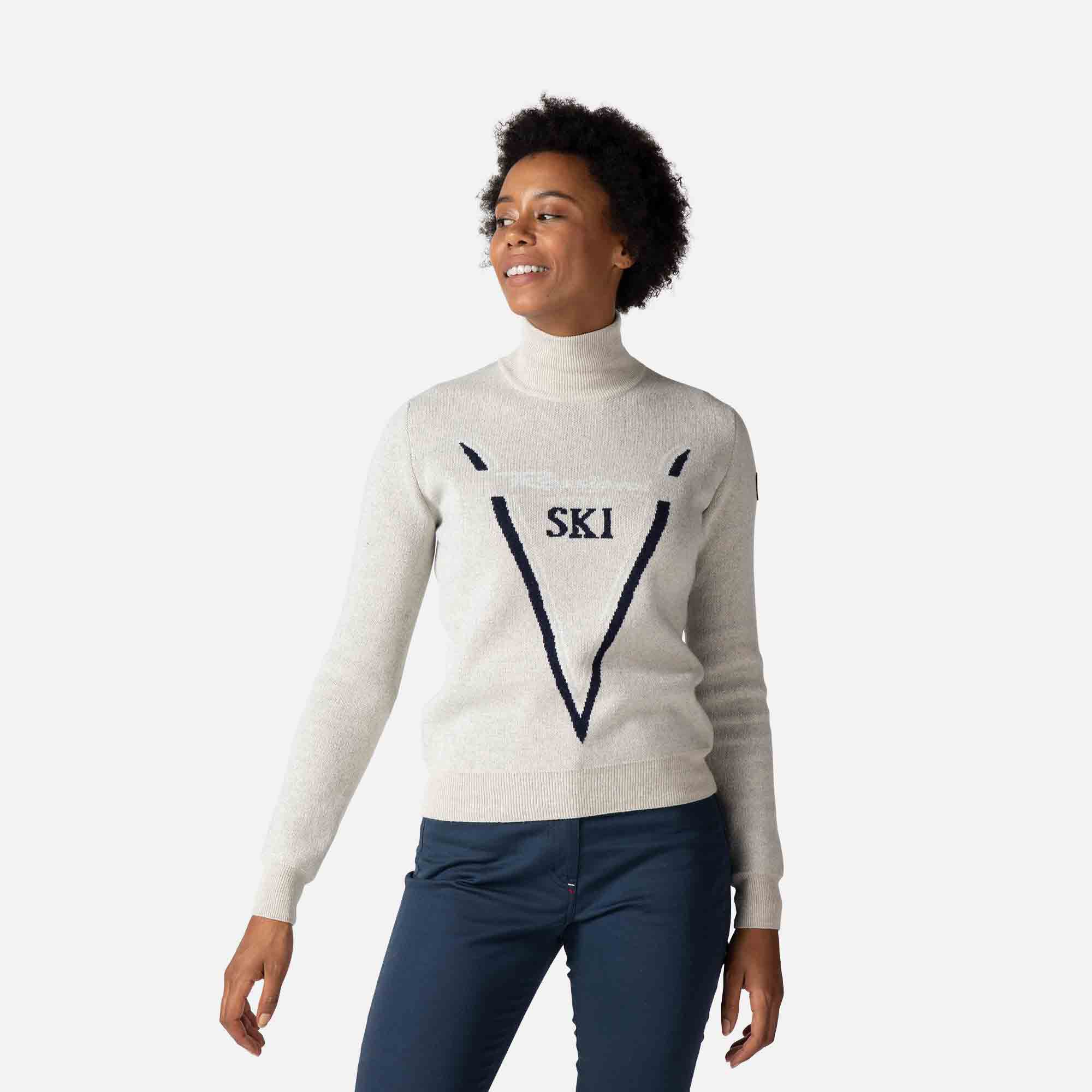 Pull en maille à col haut Victoire femme