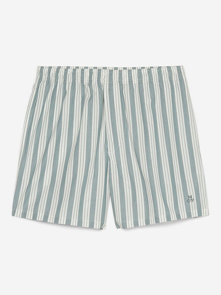 Marc O´Polo Bodywear Pyjama-Shorts in Hellblau/ Weiß günstig kaufen