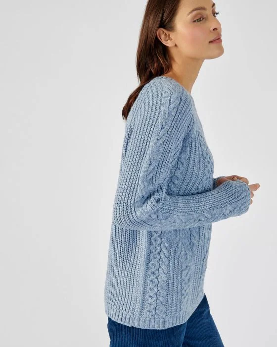 Pull en maille perlée et torsadée Thermolactyl