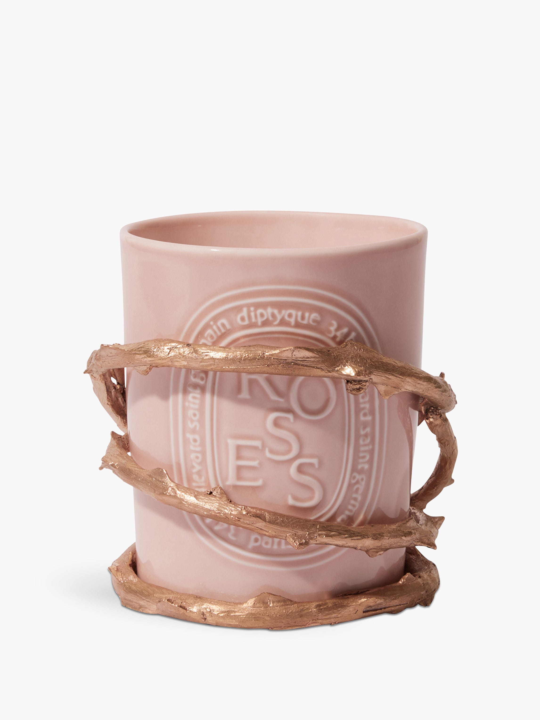 Ornement bois de rose bronze - Pour bougie grand modèle