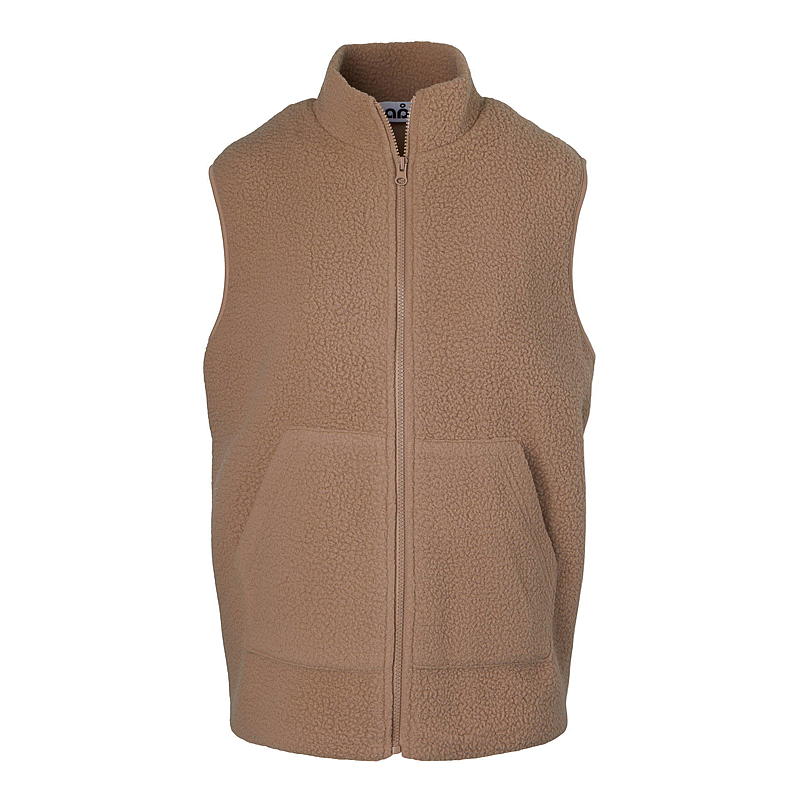 Vest str S-XL teddypile lys brun