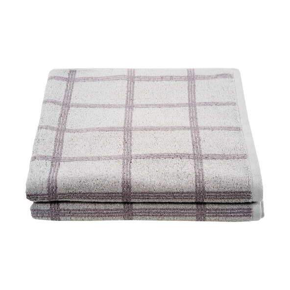 Frottierserie Square Duschtuch, hellgrau, 2er Set
