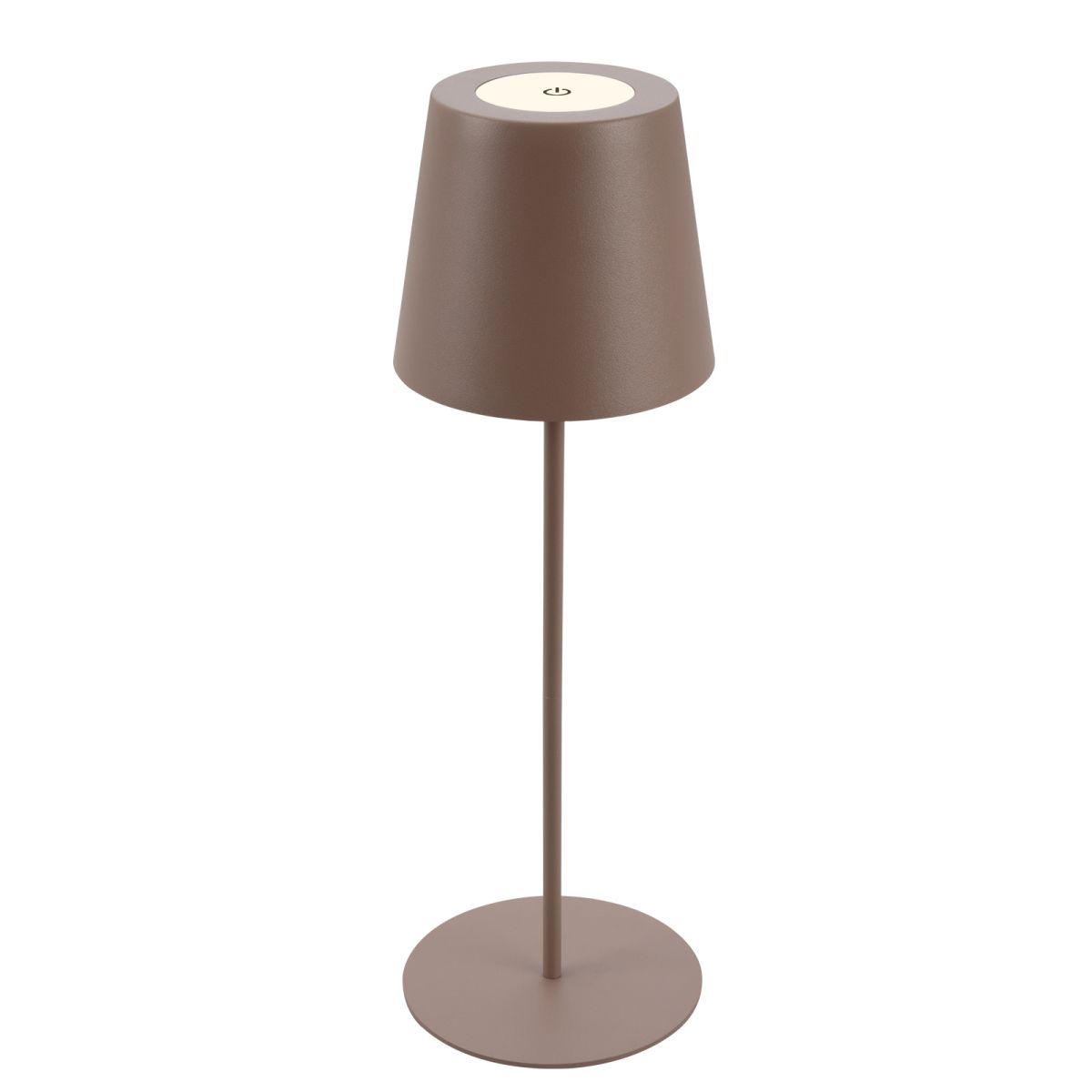 HVMM Akku LED Tischlampe Kiki Braun