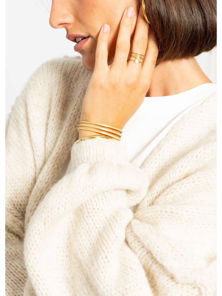 SASSYCLASSY Cardigan mit Außennähten in Beige günstig kaufen