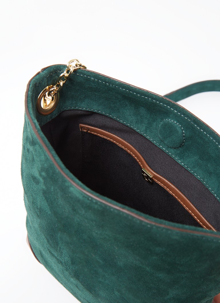 Borsa a tracolla Le Mini Charlotte di Gerard Darel in pelle scamosciata con dettagli in pelle.