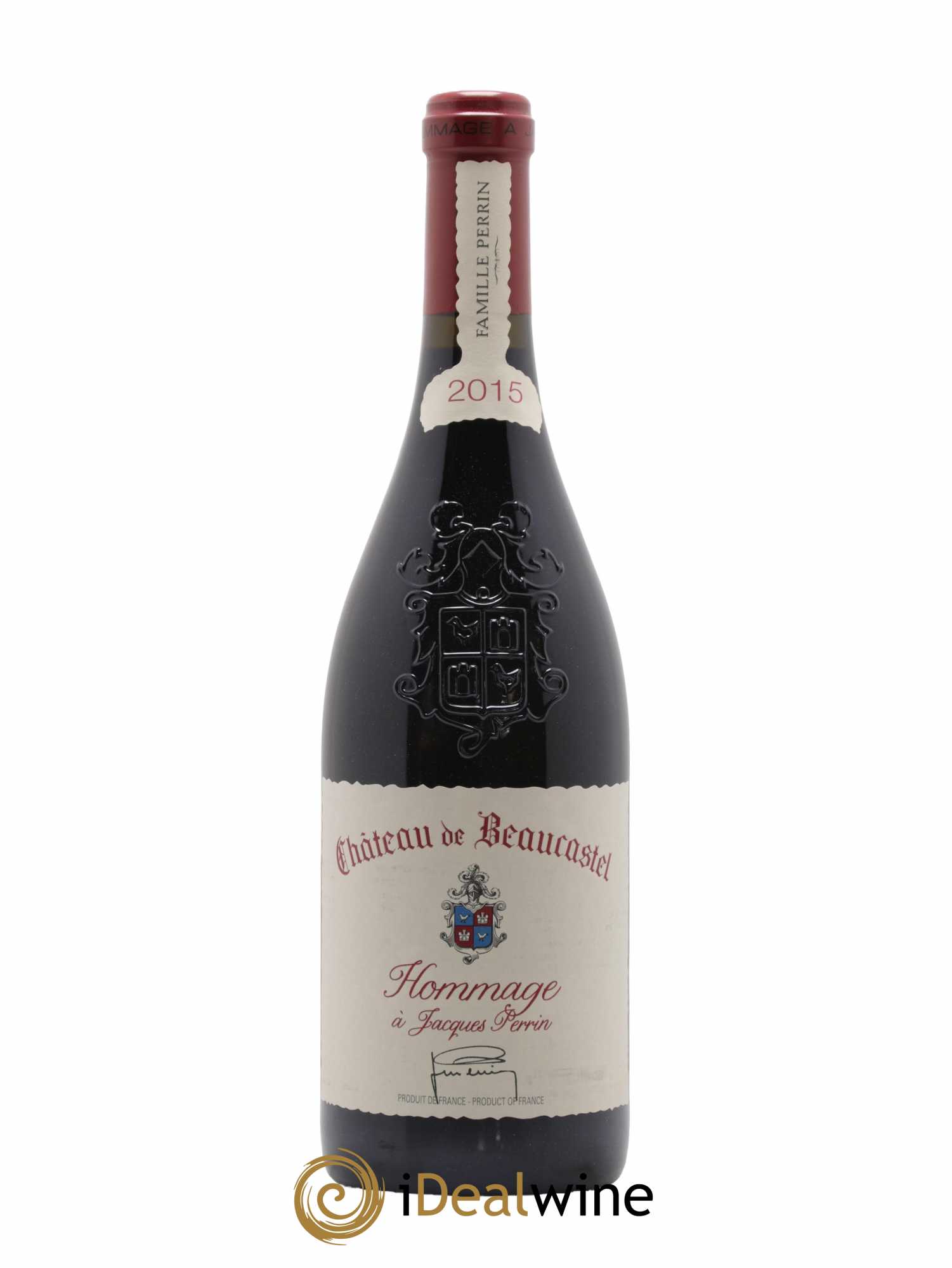 Châteauneuf-du-Pape Château de Château de Beaucastel Hommage à Jacques Perrin Famille Perrin  2015 - Lot de 1 Bouteille