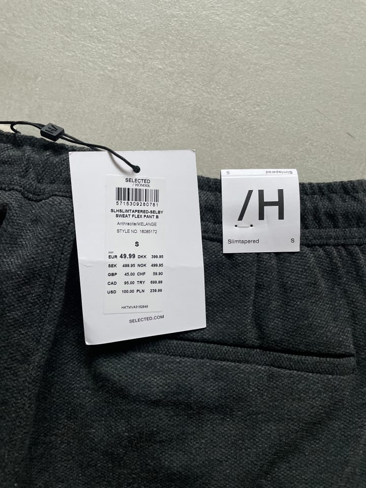 SELECTED HOMME Sweathose in Anthrazit günstig kaufen S