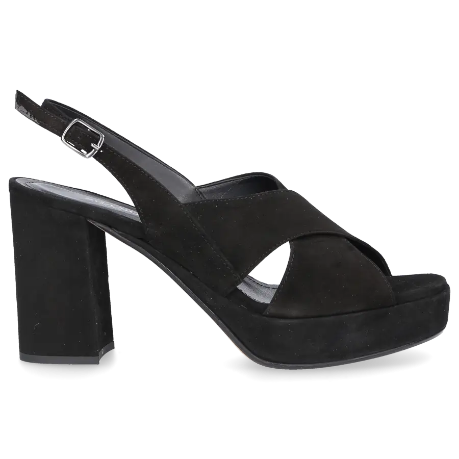 Sgamo - Sandalen 574 Veloursleder - schwarz