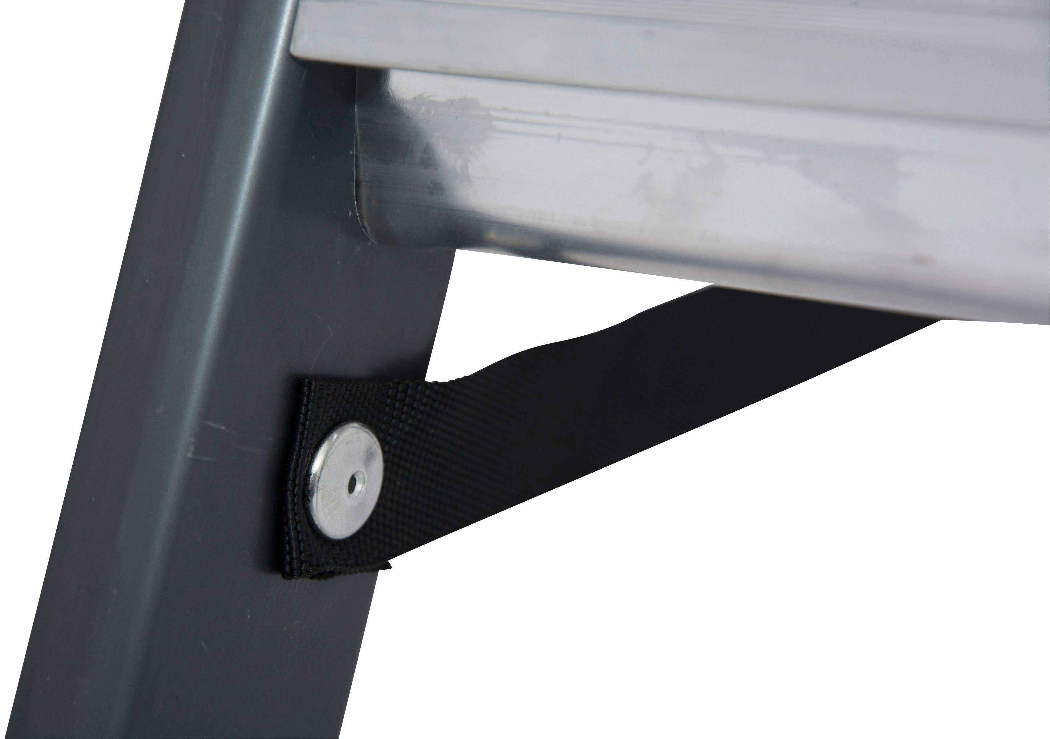 KRAUSE Doppelleiter SePro D, Alu eloxiert, 2x6 Stufen, Arbeitshöe ca. 285 cm