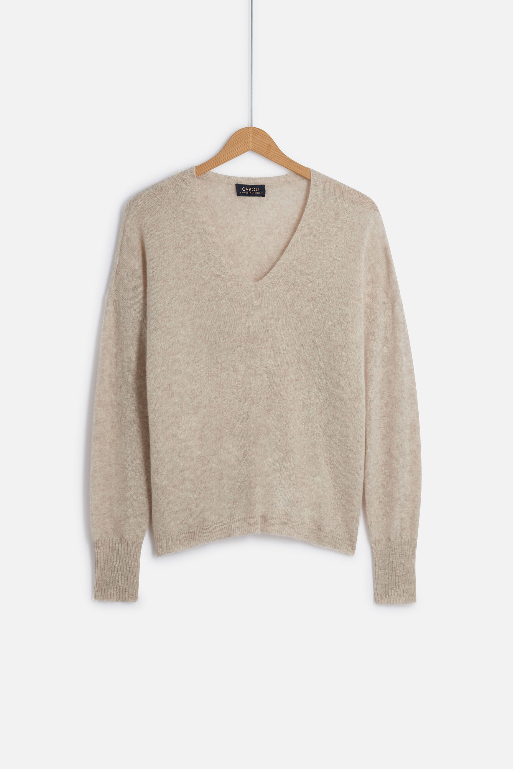 pull gregoire 100% cachemire beige femme