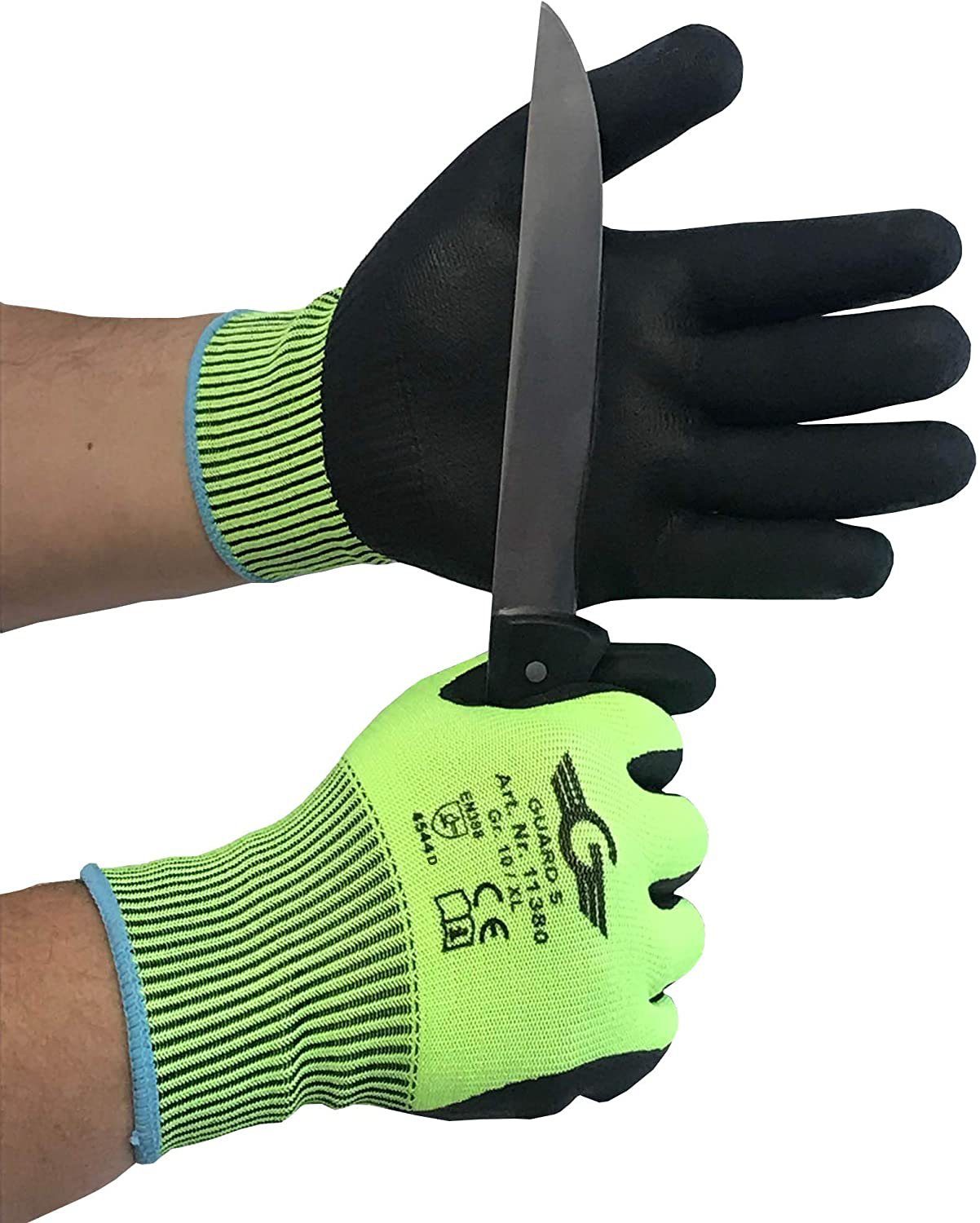 GUARD 5 Schnittschutzhandschuhe schnittfeste Arbeitshandschuhe für höchste Sicherheit (Art-11380G) Schnittschutz