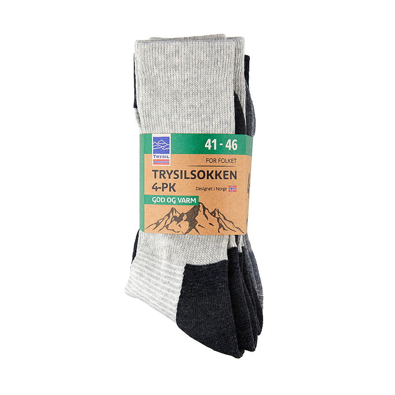 Trysil Trysilsokk 4-pk str 41/46 God og Varm