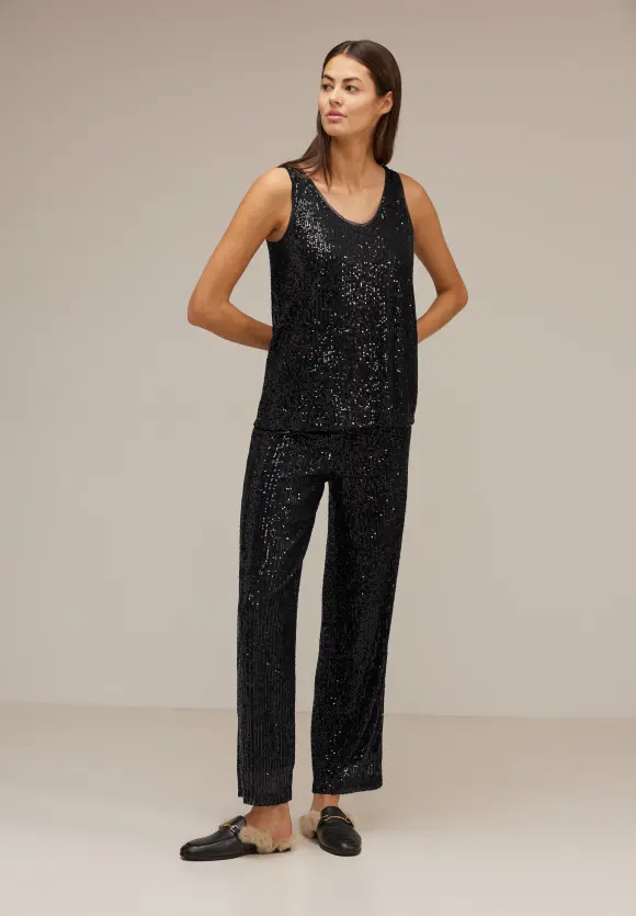 Street One Party Pailletten Top