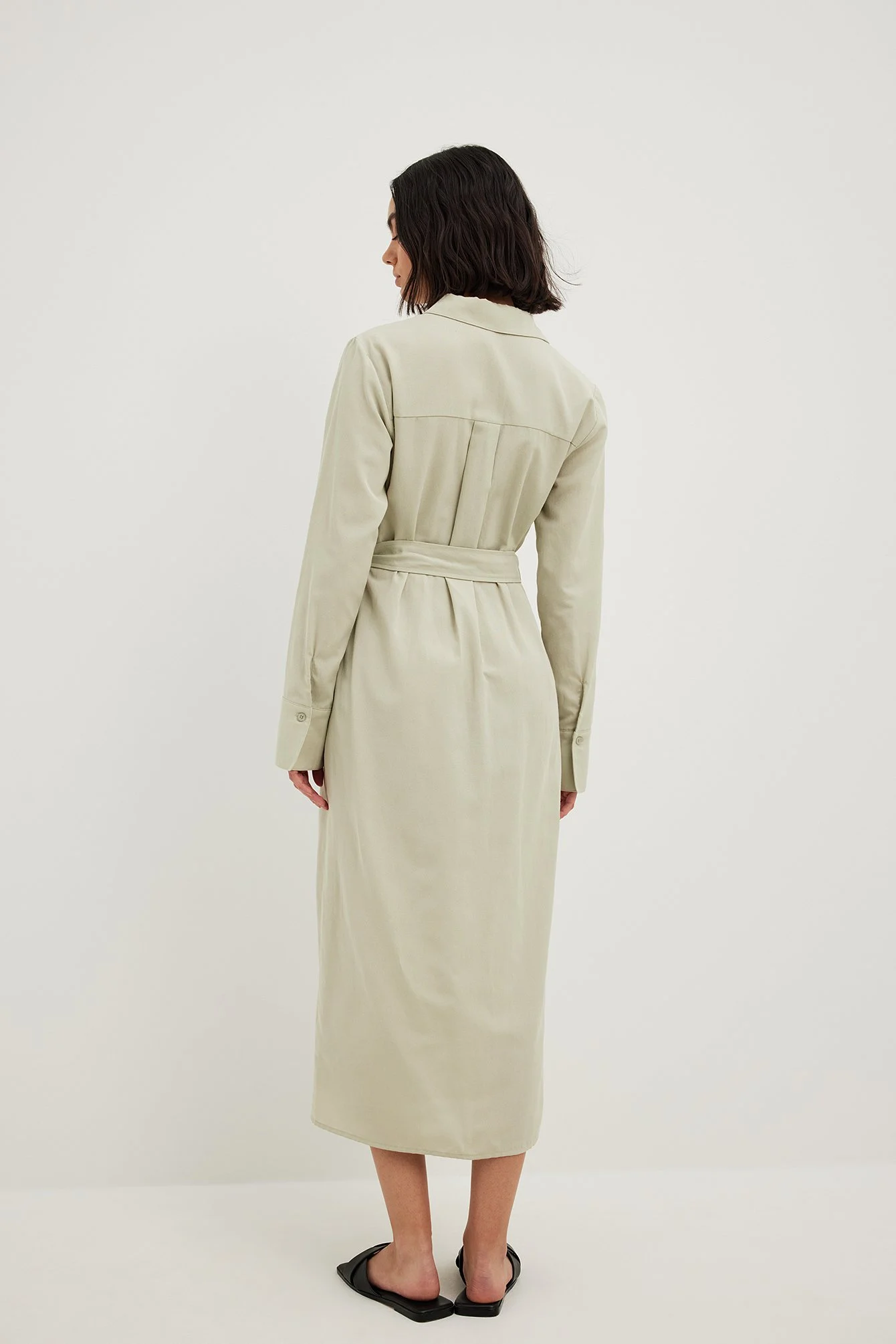 Langärmeliges Hemdblusenkleid