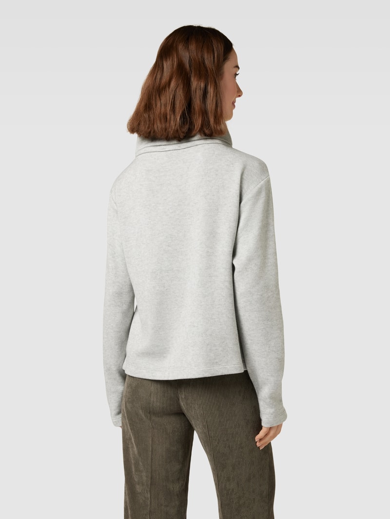 Sweatshirt in Melange-Optik Modell 'Gingy' in hellgrau meliert