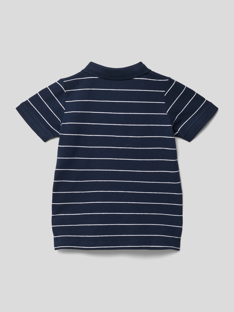 Poloshirt mit Allover-Muster Modell 'VOLO' in blau