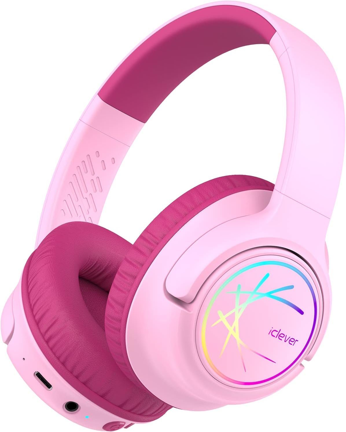 iclever BTH18 Over-Ear-Kopfhörer (Bluetooth, 74/85/94dB Lautstärkebegrenzung, 43 Stunden Spielzeit, Bluetooth5.3)