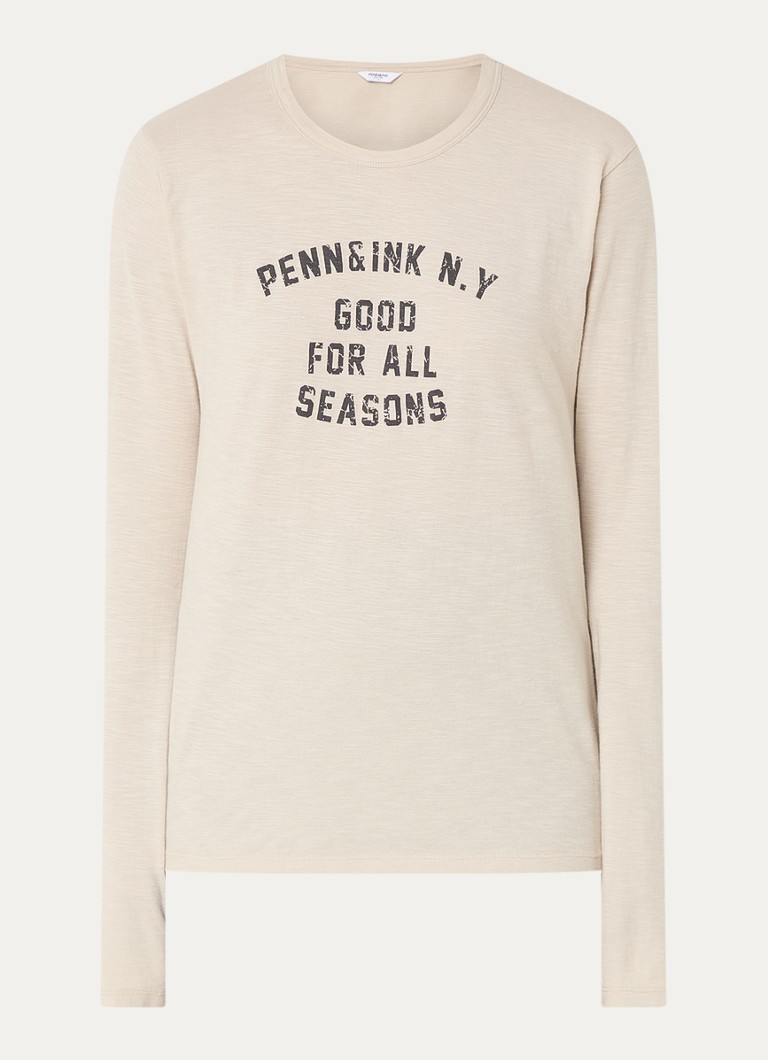 Penn & Ink  Longsleeve met logoprint
