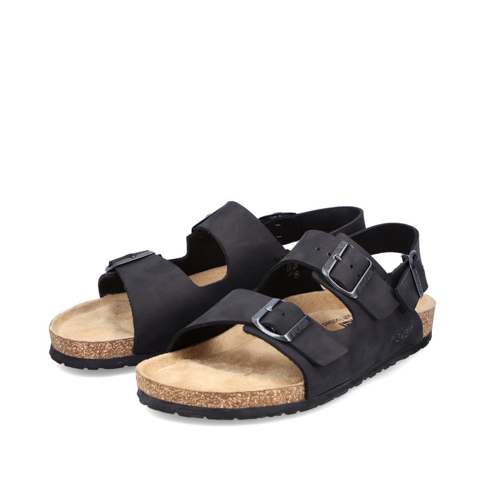 Rieker Herren Sandalen asphaltschwarz