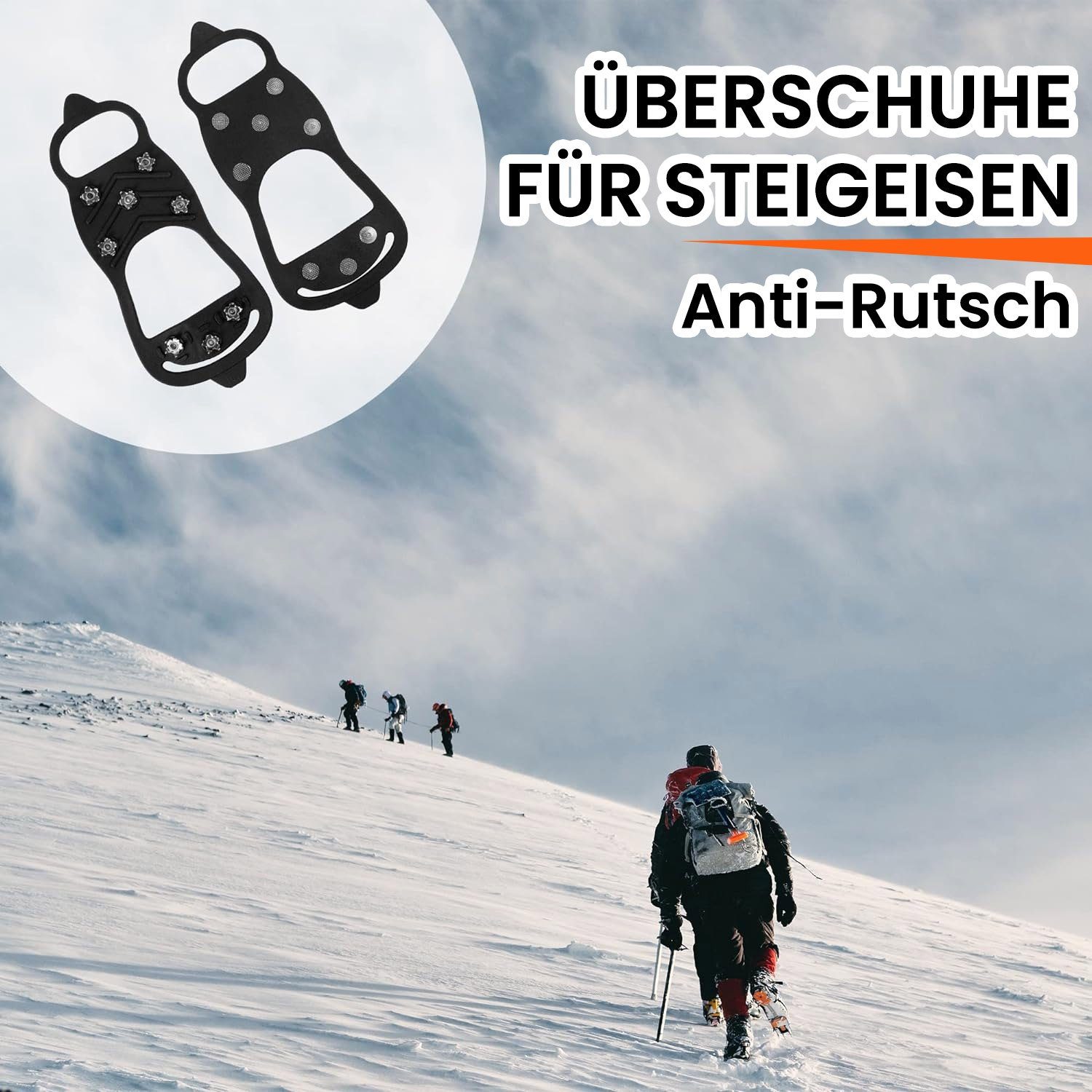 Daisred Steigeisen 2 Paar Schuhspikes für Schuhe Wanderschuhe